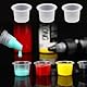 100 Stück Dynamic Tattoo Ink Cups,Farbkappen Caps Tintenbecher Farbe Pigment Farbbecher,Einweg Tätowieren Zubehör Clear Farbbehälter Kleine Pigmentbehälter Tätowier Container,für Makeup Permanent