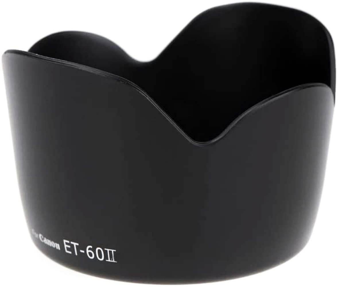 Hanumex ET-60II Replacement Lens Hood for Canon EF-S 18-55mm & 55-250mm, Petal-Style Flower Design, Black-image-4