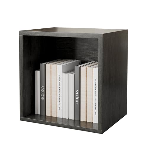FUSUNBAO Magic DIY Cube Storage Organizer Stackable Cubes for Home Books Clothes Toy-Modular Cubby Storage System-Office Cubical-Bookcase Closet(French Oak General Cube)