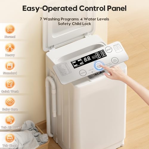 image for Auertech Portable Washer and Dryer Combo Set, 18 lbs Fully Automatic W