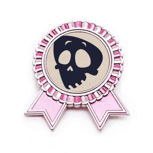 Broche visage Halloween rose pour exprimer votre originalité en métal