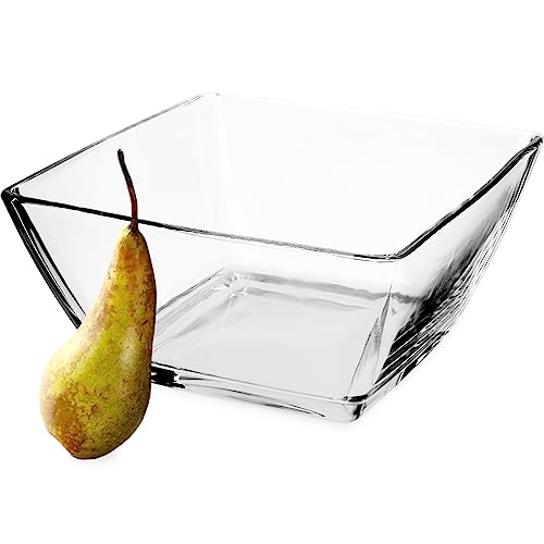 KADAX Cuenco de cristal, 18,8 x 13,1 x 8,9 cm, frutero de vidrio resistente, ensaladera clásica, cuenco de cristal apto para lavavajillas, cuenco transparente para aperitivos (transparente/1 pieza)