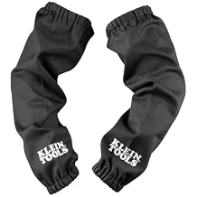 KLEIN TOOLS 60845 FR Cotton Welding Sleeves, 21-Inch, Elastic Cuff, Black, 1-Pair