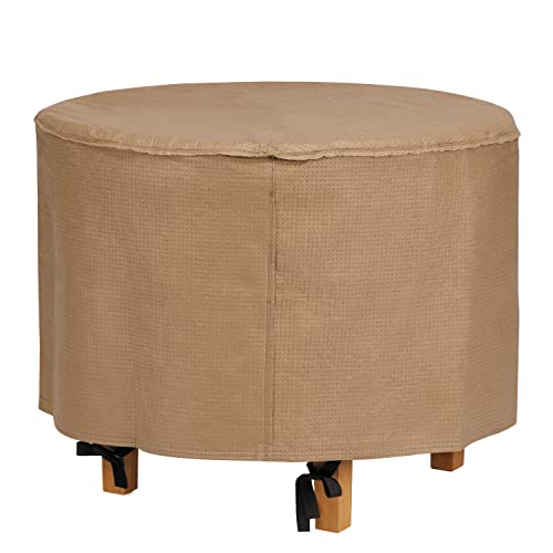 Classic Accessories Duck Covers Essential Water-Resistant 31 Inch Round Ottoman/Side Table Cover