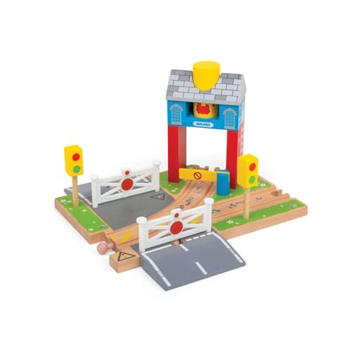 Bigjigs Rail Signal Box Tunnel - Wooden Train Set Accessories, Tunnels for Trains & Railway Sets, Classic Kids Toys, Compatible with Other Major Wood Rail Brands, for 3+ Year Olds
