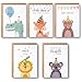 Produktbild Essi's Stoff Boutique 5 Glückwunschkarten für Kinder im Set mit Umschlägen, Geburtstagskarten mit Tier Design, Happy Birthday Karten für Jungen und Mädchen im Vorteilspaket