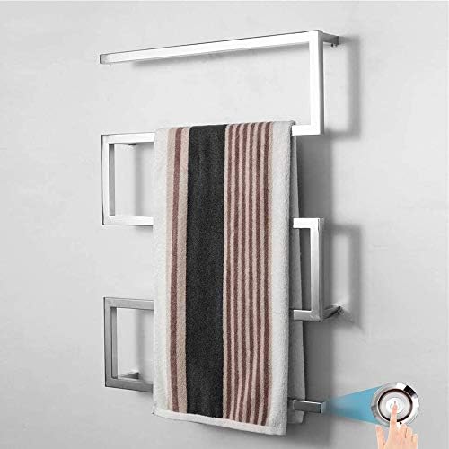 RDREAM Heated Towel Warmer and Drying Rack, Wall Mounted Heated Towel Rail, Towel Heater for Home Bathroom, 304 Stainless Steel, Plug-in and Hardwired Optional,1