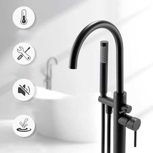 Ensemble de robinet de douche mural doré au design épuré - 4