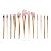 Lookatool 12PCS Make Up Foundation Eyebrow Eyeliner Blush Cosmetic Concealer Brushes (Rose Gold)