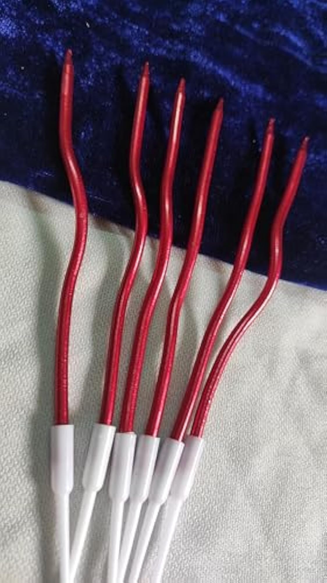 Red Spiral Taper Candle, Decorative Twisted Candle for Romantic Dinners
