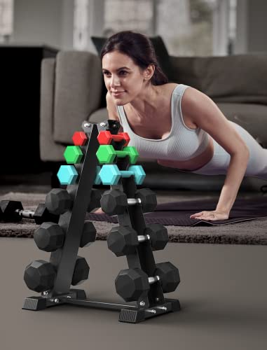 AKYEN Dumbbell Rack Stand Only, Weight Rack for Dumbbells Compact A-Frame Home Gym Space Saver (570/800 LBS Weight Capacity) for Men & Women - Image 7