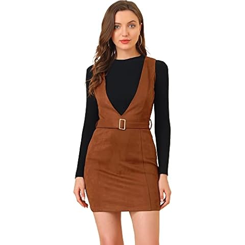 Vestido estilo pichi de gamuza sintética marrón Cover
