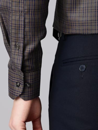 Image of Majestic Man Men's Pure Cotton Slim Fit Checkred Full Sleeve Classic Collar Everyday Formal Shirt