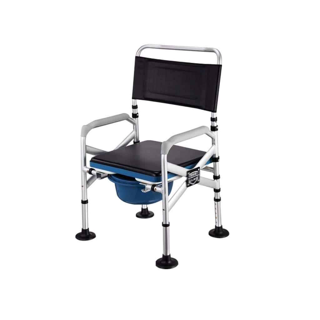 Składana Komoda/Krzesełko Pod Prysznic Krzesło składane Commodes, przenośne krzesło toaletowe, krzesło prysznicowe regulowane wysokość, wygodne wymienne krzesło toaletowe, ładunek 300 kg Krzesło alter