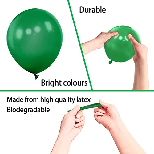 Image of 200pcs Dark Green Balloons 5 Inch, Small Mini Latex Balloons for Party Birthday Baby Shower Anniversary Festival Arch Garland Decoration