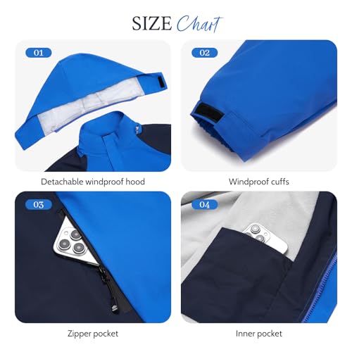 Jackets for Men Lightweight Casual Spring Fall Windbreaker Zip up Coat Lined Fleece Windproof Jacket4