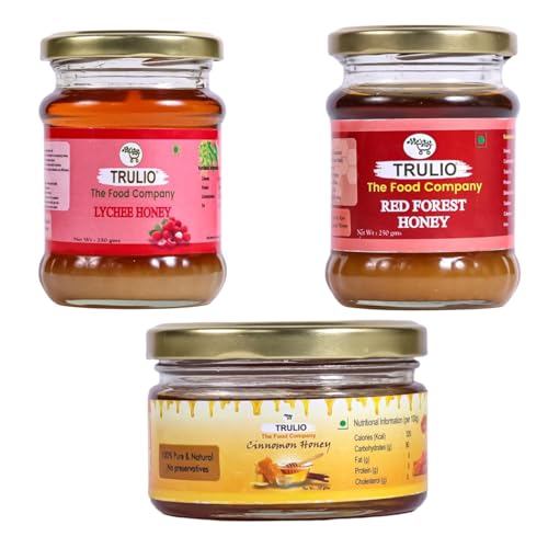 Combo de miel con canela, lichi y bosque rojo 710g