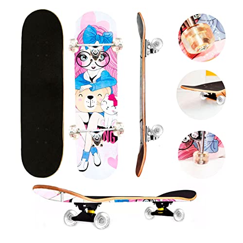 Skate Semi Profissional Montado Completo Modelos 7.5 Menina