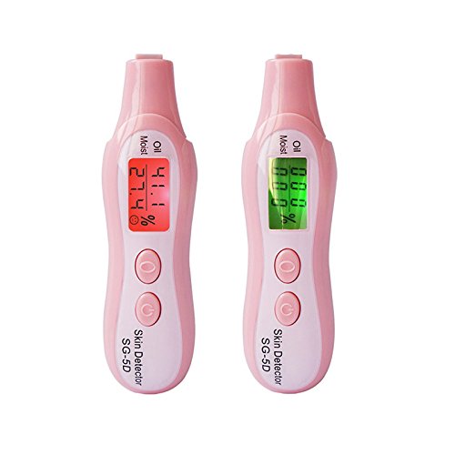 LCD Digital Facial Skin Moisture Oil Sensor Tester Analyzer Fluorescer Detector Machine With LED Backlight Indicator