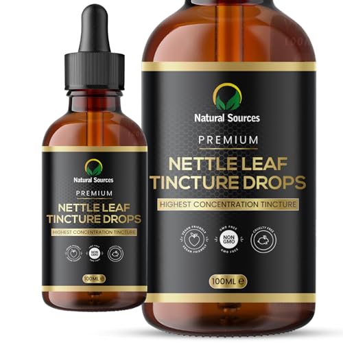 Stinging Nettle Leaf Tincture Drops - Fresh Plant Extract organically harvested 100 Servings - Nettle Supplement 100% Nettle Extract - Highest Concentrate - UK Produced - GMDP Certified/Vegan/Non GMO