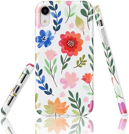 EUNSOUL Crossover Underbrag iPhone XR Case, Matte Colorful Flower Design Slim Thin Soft Flexible Silicone Phone Case Cover with TPU Protective Bumper for iPhone XR 6.1¡±