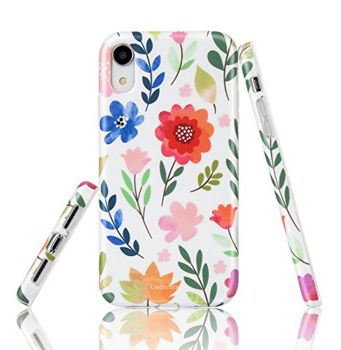 EUNSOUL Crossover Underbrag iPhone XR Case, Matte Colorful Flower Design Slim Thin Soft Flexible Silicone Phone Case Cover with TPU Protective Bumper for iPhone XR 6.1¡±