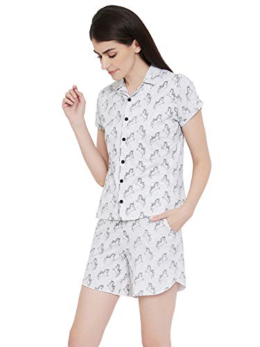 Image of Clovia Women's Cotton Graphic Print Pajama