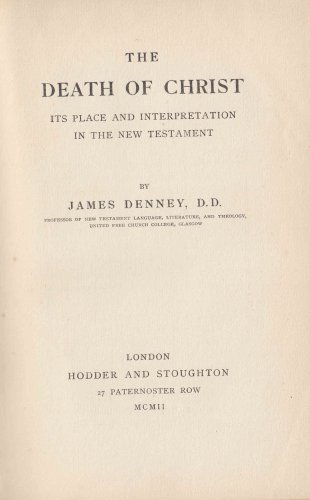 The Death of Christ B0000EEXIA Book Cover