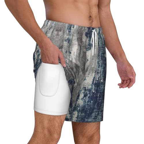 Short de bain homme séchage rapide double couche imprimé EdWal - 3