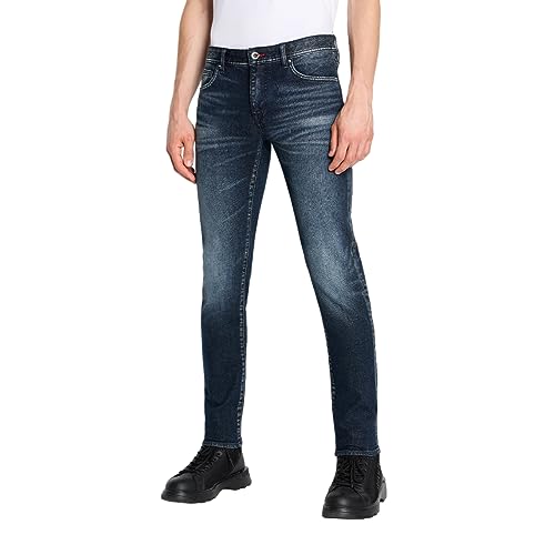 Armani Exchange Men's J14 Skinny Stertch Cotton Twill, Indigo Denim