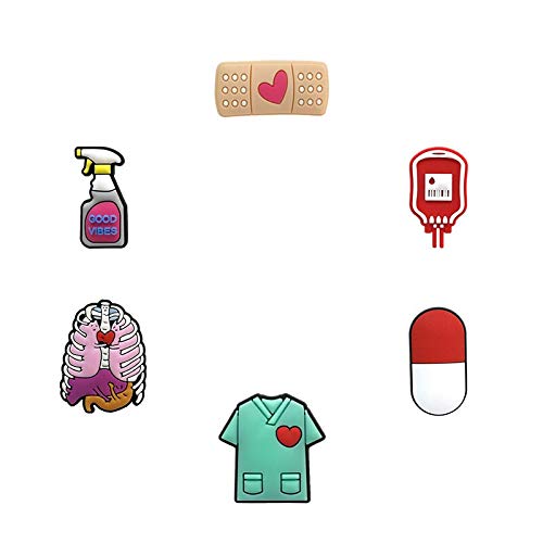 Croc Charms for Women 1 set Cute PVC Croc Shoe Charms Accessories Decorations Medical Supply Syringe Stethoscope Crystal For Croc 17