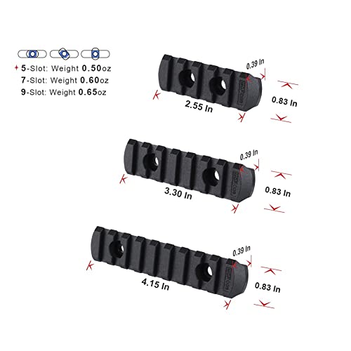 Gvn LV-001 Polymer Rail Section 5,5,7,7,9,9 Slot Polymer Picatinny/Weaver Rail thumb #3