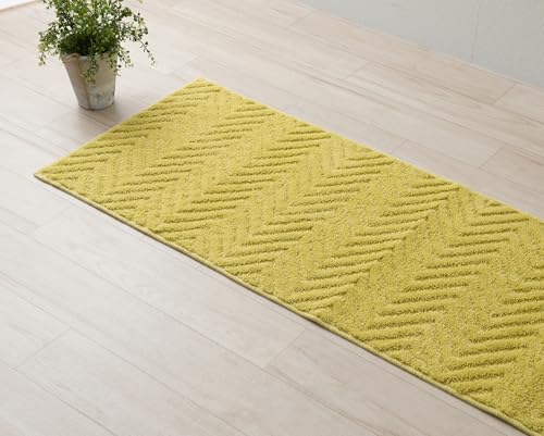 センコー【HAUSKA（ハウスカ）】プレリア キッチンマット 約50×180cm イエロー 日本製 3257700のサムネイル