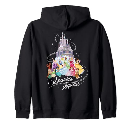 Disney Princess Sparkle Squad Winter Holiday Castle Zip Hoodie