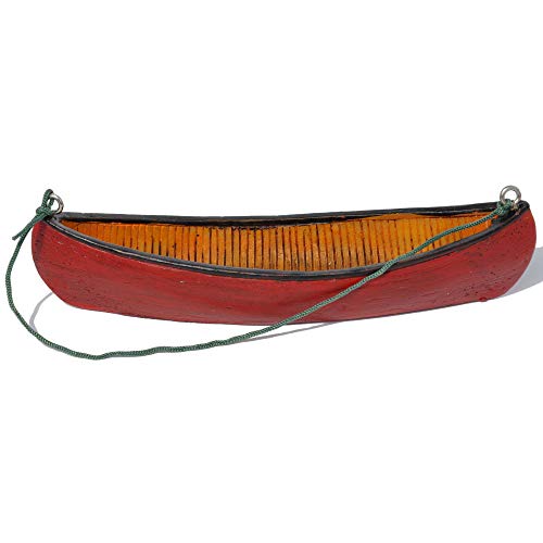 Miniature Fairy Garden Resin Canoe, Red