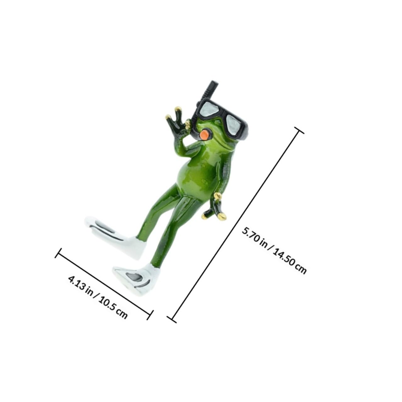 Toyvian 1 Paar Gartendekoration Frosch Taucher aus Harz Wetterfeste Gartenfiguren für Teich und Outdoor Deko Miniatur Figuren für Gartenliebhaber