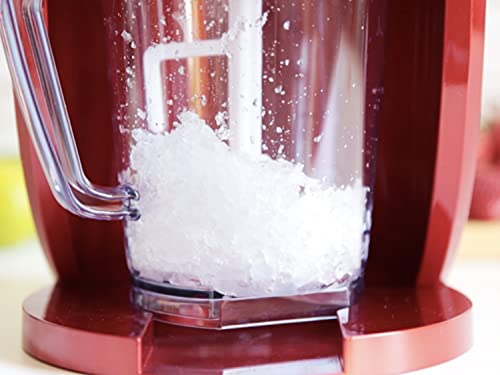 BEPER BG.200Y Ice Crusher, ABS/staal, 25 W, 1100 ml kan, Mixer, 2 soorten hakken, Antislip voetjes, Rood/Wit - Image 8