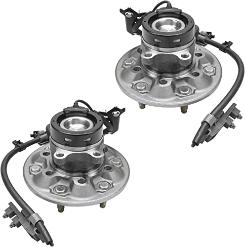 Image of Detroit Axle - Front 2pc Wheel Bearing Hubs for Chevrolet Colorado GMC Canyon Isuzu i-280 i-290 i-370, 2 Wheel Bearing and Hubs Assembly Replacement