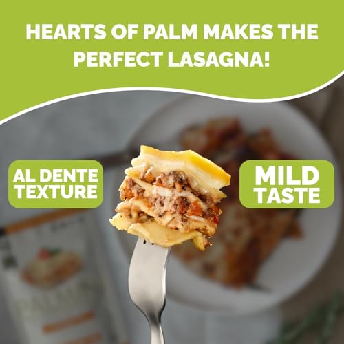 Palmini Lasagna Noodles | Low-Carb Pasta, Low-Calorie Hearts of Palm Pasta | Keto Pasta, Gluten Free, Vegan, Non-GMO, Plant Based Pasta, Healthy Noodles | Seen on Shark Tank |(12 Ounce - Pack of 1)