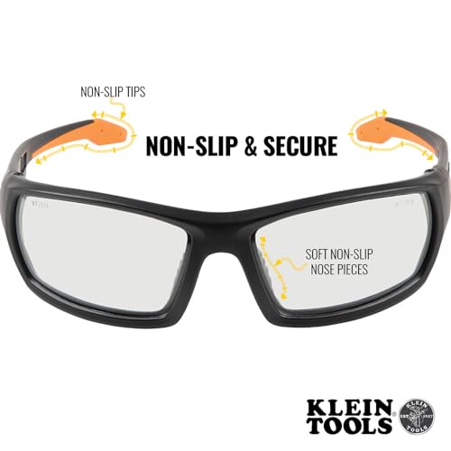 41ZJdnMQSyL. SL500  - Klein Tools 60537 Safety Glasses, Professional PPE Protective Eyewear with Full Frame, Scratch Resistant and Anti-Fog, Indoor/Outdoor Lens