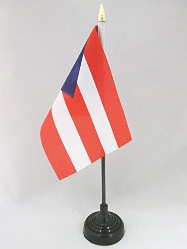 AZ FLAG, Puerto Rico Table Flag 4'' x 6'', Puerto Rican Mini Desk Flag 100% Polyester 15 x 10 cm