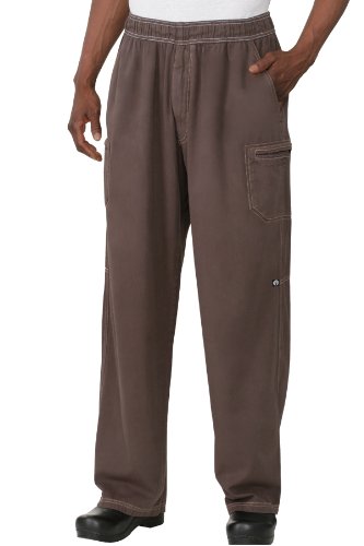 Chef Works Men's Enzyme Utility Chef Pants, Chocolate, Small #TOP21