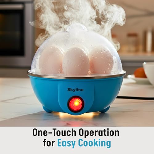 Image of Skyline 350 Watt Electric Egg Boiler, Quick & Easy Egg Cooker with BPA-Free Plastic