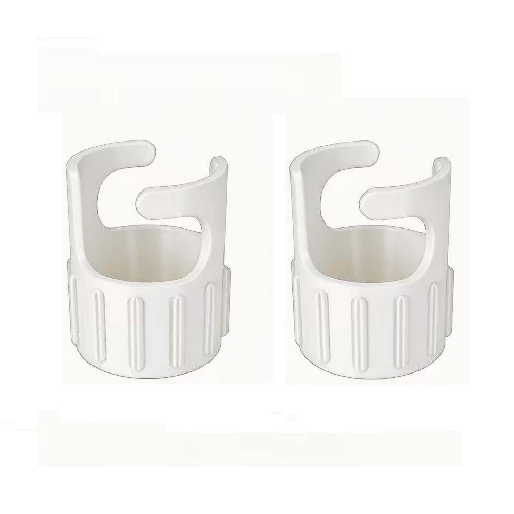 BAAQII 2 Pack Public Shower Push Button Lock Attachment Swimming Gym Camping Caravan (White)