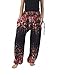 Lannaclothesdesign Harem Hippie Pants for Women Yoga Boho Long Beach Summer Clothing PJ (XL, Black)