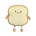 Coussin de pain tranches de toast, poupée en peluche pour enfants, expression du visage douce, coussin de canapé, jouet en peluche pour enfants et adultes (doré)