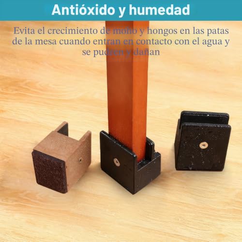 Elevador de muebles ajustable de 5 cm con abrazadera para patas de mesa y sofá (4 piezas) 8