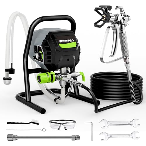 WORKPRO 700W Airless Paint Sprayer, 2900PSI High Efficiency Thinning-Free Electric Paint Sprayer with Extension Rod, Paint Sprayer for Home Interior, Exterior, Furniture, Fence & Ceilings