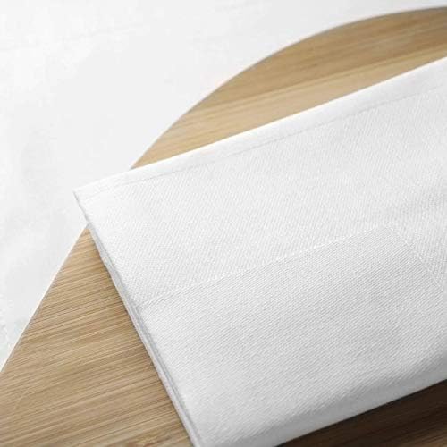 A & B TRADERS Table Napkins Satin Band Damask (22 x 22 inches) Pack of 10, Superior Hotel Quality 100% Cotton White