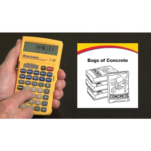 Image of Calculated Industries 4019 Material Estimator Calculator|Finds Project Building Material Costs for DIY's, Contractors,Tradesmen,Handymen and Construction Estimating Professionals,Yellow, (Pack of 12)